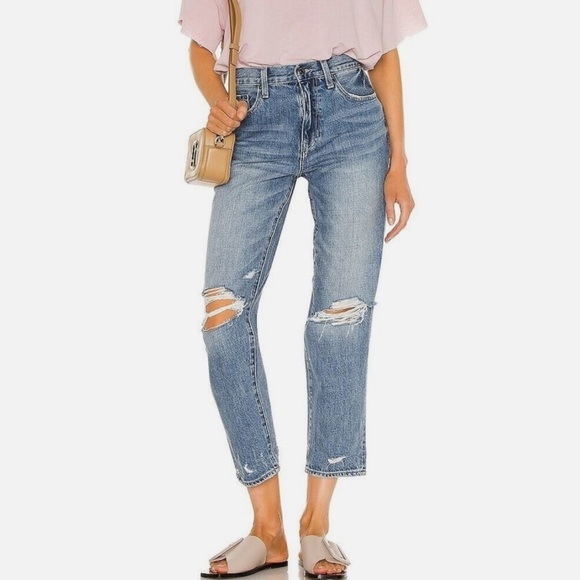 Revolve Pistola Presley High Rise Relaxed Roller Jeans Size 26 Los Feliz NWT - - Picture 4 of 12